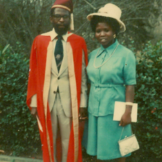 Daddy during his PhD graduation, Unilag, 1978