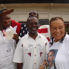 From 2008 Barack Obama became President of US. Oh Nii, Nii Yartey, and Terry Ofosu celebrate w/ me.