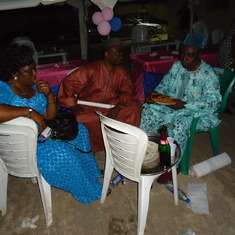 Dad with his brother Okey, and sister Ngozi.