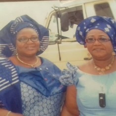 My sister and I at Mr Salakos burial in Ilorin