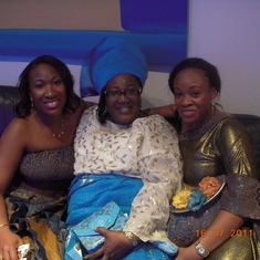 With daughters: Busayo & Funsho