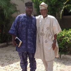 Tayo and his father in Nigeria