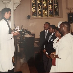 Prof Ezugwu at Dr Oloto’s wedding 12/6/1993, at Barrow-in-Furness, UK
