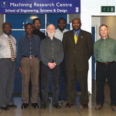 Prof Ezugwu and researchers from his team at the Machining Research Centre, LSBU (London, UK)