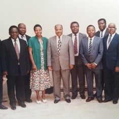 Cameroon GCE Board members with Prime Minister Simon Achidi