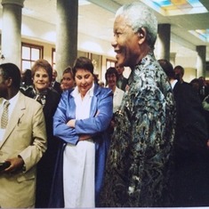 Professor Martin E. Amin receiving the legendary Mandela