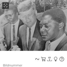 Tom Mboya Ndiege, his brother Alphonse J.L Okuku Ndiege and Senator J.F Kennedy in 1960