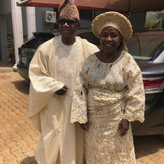 Mary and Deboye. 
Mary’s 70th.
2019.