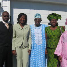 Pre-wedding church service. Layi, Folake, Deboye, Jumoke (Layi's sister), Mary. Atlanta. 2006.