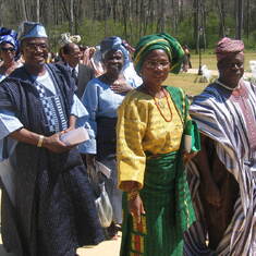 Parents of the bride, mother of the groom, and groom's uncle. Folake & Layi's wedding. Atlanta. 2006.