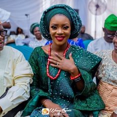 Mary’s daughter-in-love, Tosin Kolawole. Wedding day. 2019. Lagos.