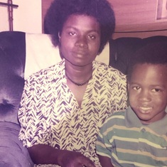 Temiloluwa and his mama.