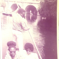 Deboye rowing, Mary’s friend Mrs. Dupe Ogunbayo, Mary, and I suspect Mr. Ogunbayo’s head. The 2 Dupes went to secondary school together, Birmingham and Ile-Ife together. 1973.