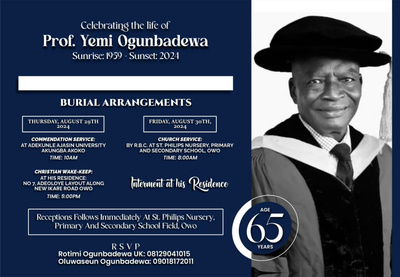 Prof. Yemi Ogunbadewa