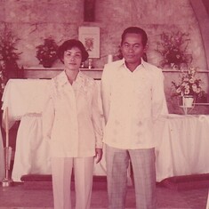 Church wedding in December of 1980