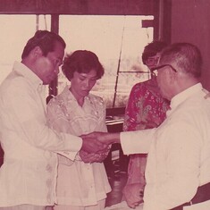 Church Wedding in Manila in December 1980.