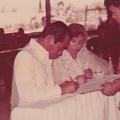 Church wedding in Manila, December 1980