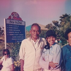 Daddy, Regina and Auntie Meding in the US, summer of 1998