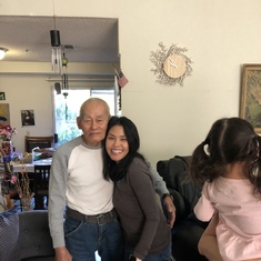 Daddy with daughter Regina, getting ready to drive back to San Jose, January 2019.