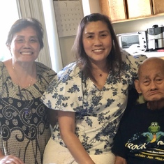 Edna’s birthday, July 2020 with Mommy Merle and Daddy Ador.