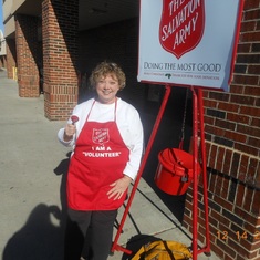 Volunteering for the Salvation Army Christmas Kettle with the West Iredell Lions Club
