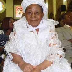 Mrs. C.T. Fomenky, attending the funeral of her 117 Year Old Mother - Kumbo Cathedral, Banso