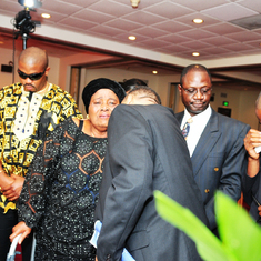 Chief JN, Mama Cecy, her In-laws and grandson, during the funeral of her daughter, Mildred Fomenky Ayeah.