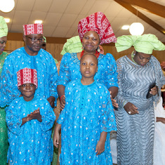 Mrs Adijatu Aliu Kenneth-Unuovurhaye dances in with his husband Mr. Kenneth-Unuovurhaye, and their kids Ejiro and Otega Kenneth-Unuovurhaye. With them also are their friends from Atlanta