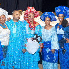 Mr and Mrs Wilfred ALiu Otokiti flanked by Mr and Mrs Okuwa and Deaconess Ronke Smith-Adebanjo and her Mom