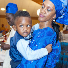 Mrs Okuwa and her adorable son