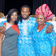 Mrs Adijatu Aliu Kenneth-Unuovurhaye with Nosa ALiu Otokiti and his girl friend