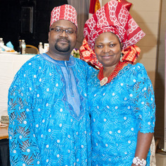 Dr Stanley Aliu Otokiti and Mrs Adijatu Aliu Kenneth (Children of Queen Mama Eniyemamwen Aliu-Otokiti)
