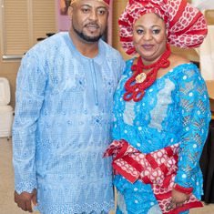 Olurotimi Henry and his elder Sister Mrs Patience Aliu Otokiti (Queen Mama Eniyemamwen Aliu-Otokiti's daughter in law)