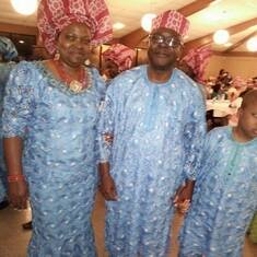 Mr. and Mrs Kenneth and Adijatu Unuovurhaye with their son Ejiro