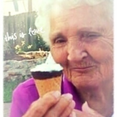 She loved her ice cream.