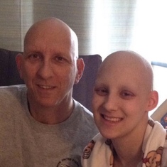 My brave angel - smiling in the face of an awful disease.