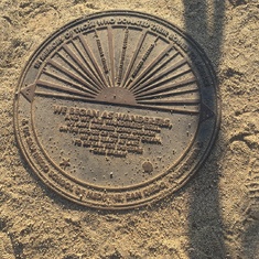 Memorial medallion at the donor memorial site