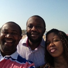 Ralph with his wife and brother at Dubai January 2013.