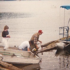 Grandpa and Boisvert at Mineral Lake