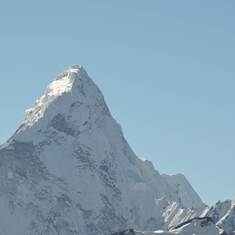 View of Ama Dablam from memorial cairn