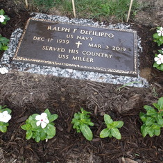 RALPH'S MILITARY MARKER AT COOK FAMILY GRAVESITE