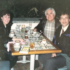 Enjoying dinner in the 1980’s with Jimbo!
