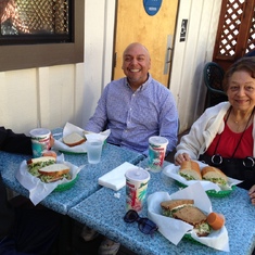 Dad, Ray, and Mom at Board-N-Brew in Del Mar, CA