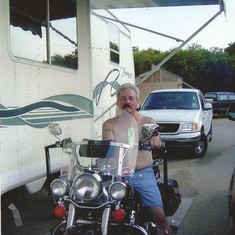 Daddy and his Harley!