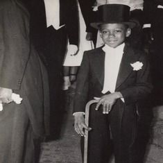 Age 8 at a wedding in Boston