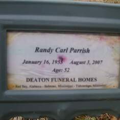 Randy grave marker
