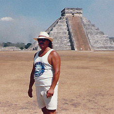 Honeymoon - 1988 at the pyramid in Mexico.