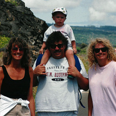 Gaylle, Randy, Chase and Robin in Kona, 1993