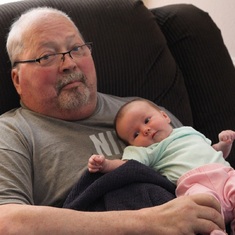 Uncle Randy and Maizy.  This was the last picture taken of Randy, September 2014.