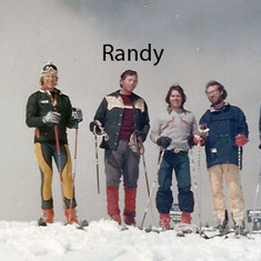 Skiing back in the day with friends.